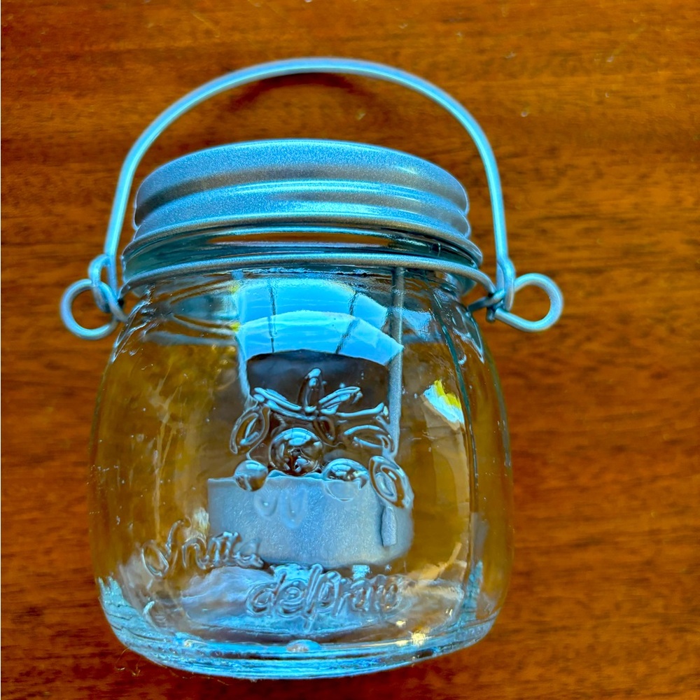 Mason jar style tea light candle holder